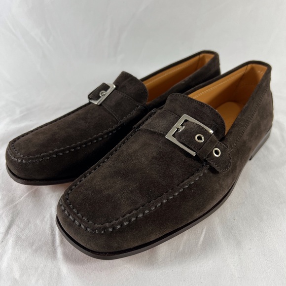 TOD'S Pellame Brown Suede Buckle Loafers Made in Italy Marked as 7-8.5US - Picture 3 of 12